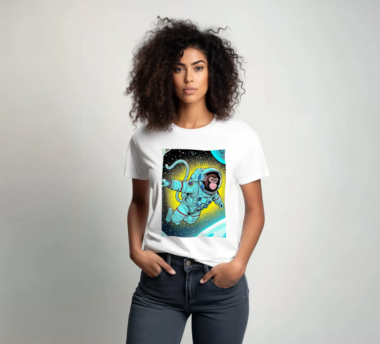 Monkey Astronaut t-shirt da knowledge
