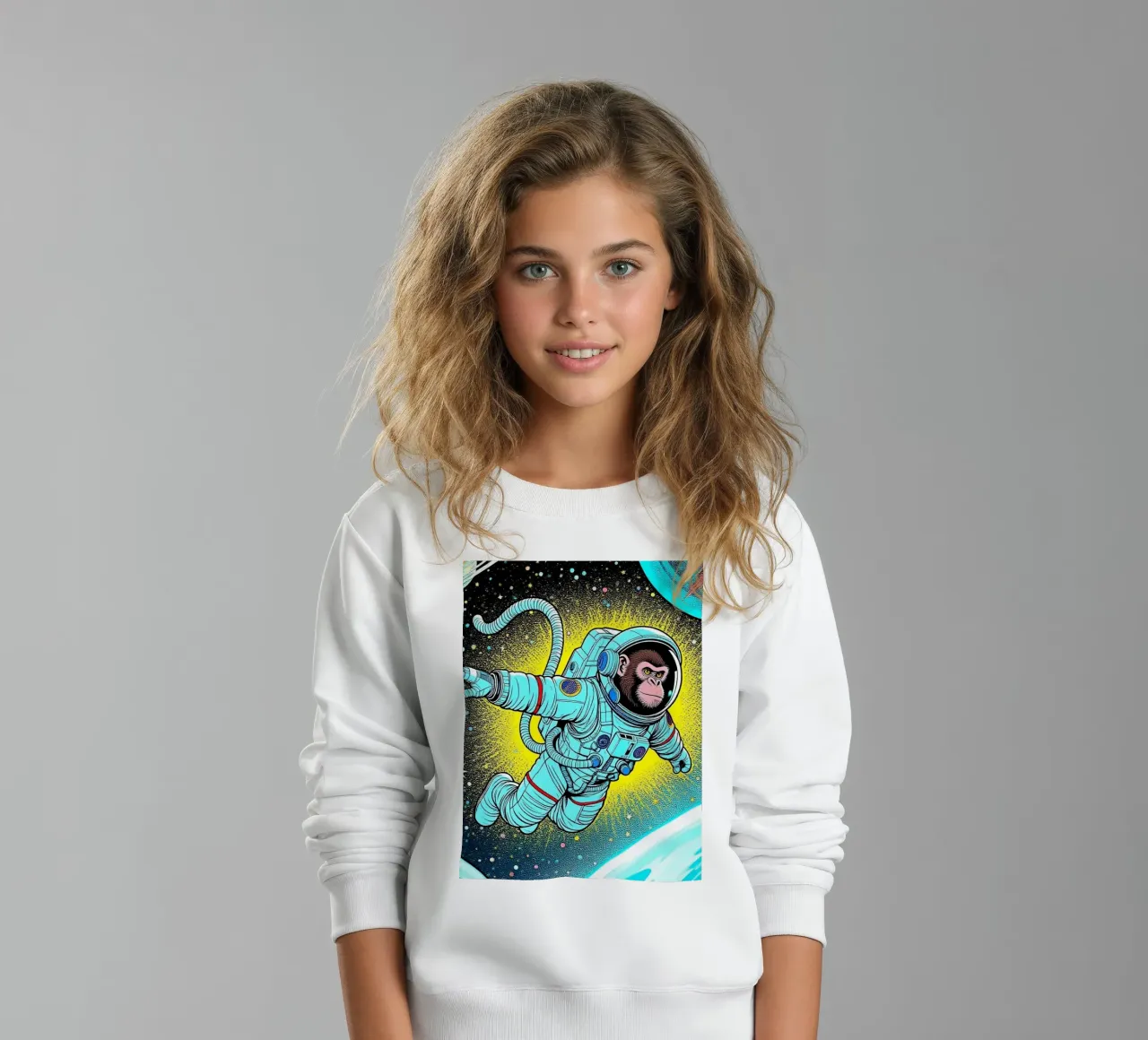 Monkey Astronaut felpa bambino da knowledge