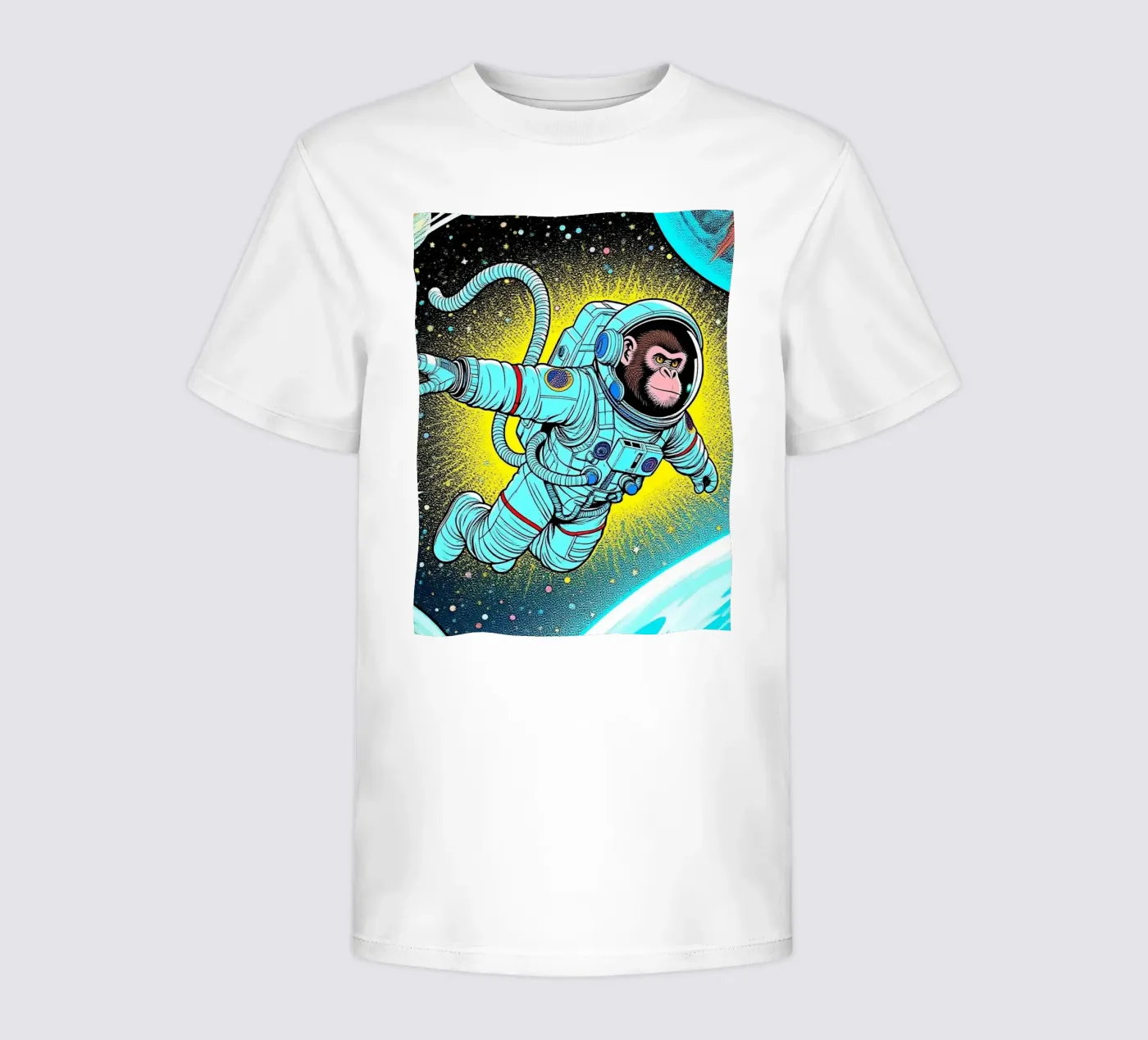 Monkey Astronaut t-shirt bambini da knowledge