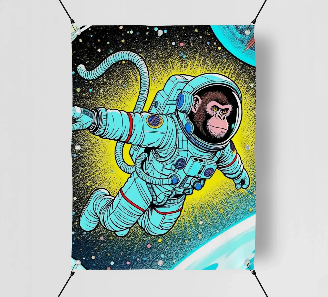 Monkey Astronaut telo in pvc da knowledge