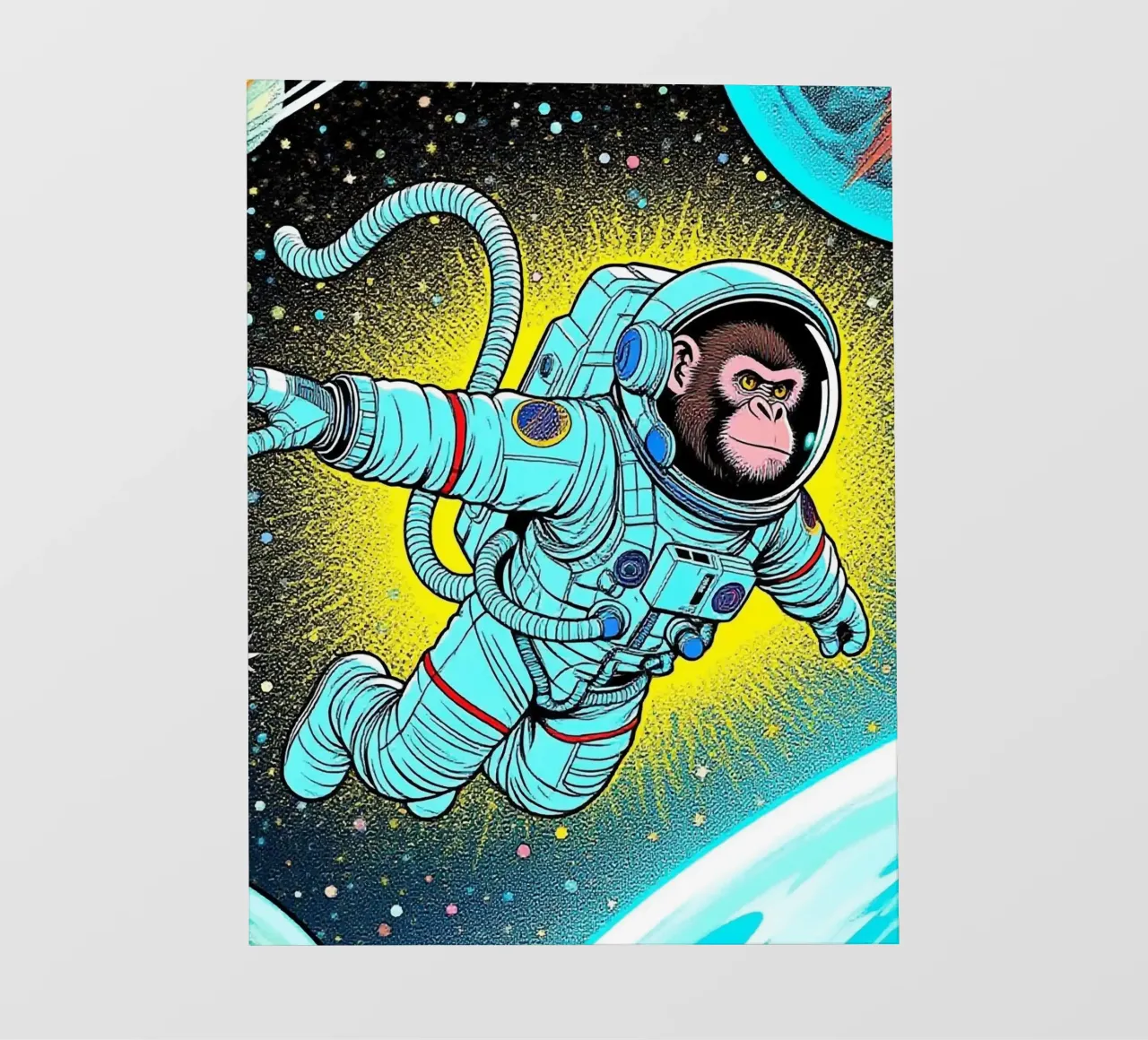 Monkey Astronaut telo in pvc da knowledge