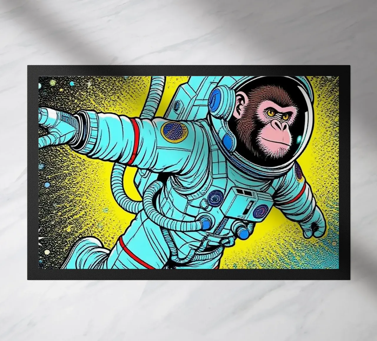 Monkey Astronaut deurmat van knowledge