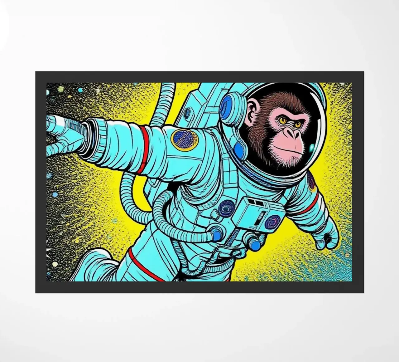 Monkey Astronaut deurmat van knowledge