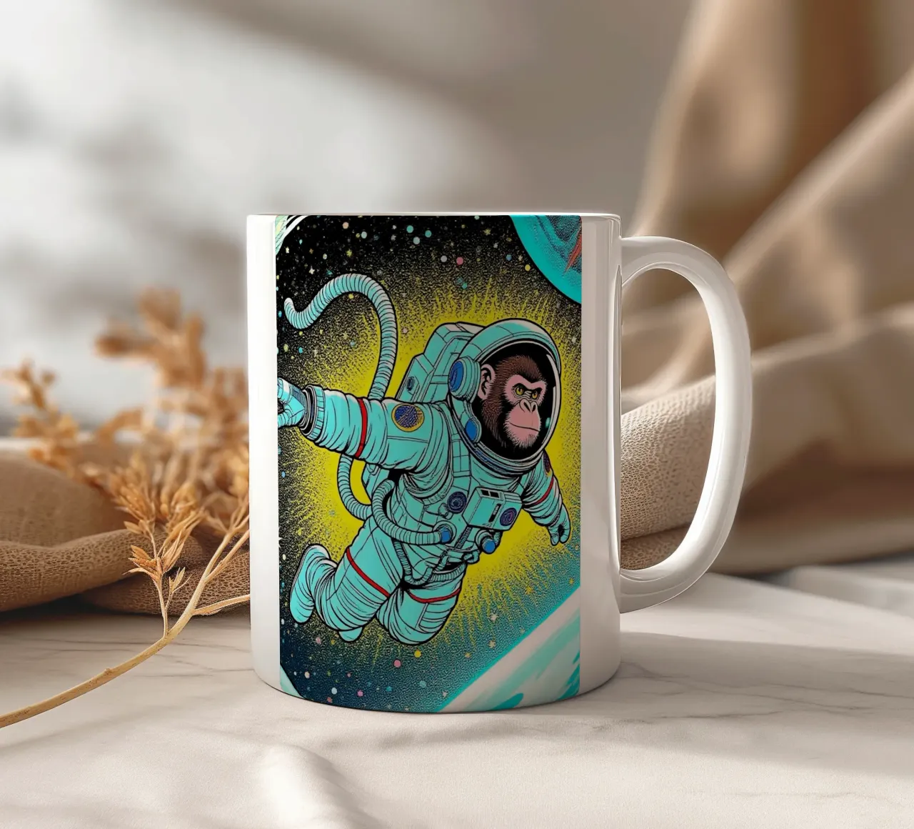 Monkey Astronaut tazza in ceramica da knowledge