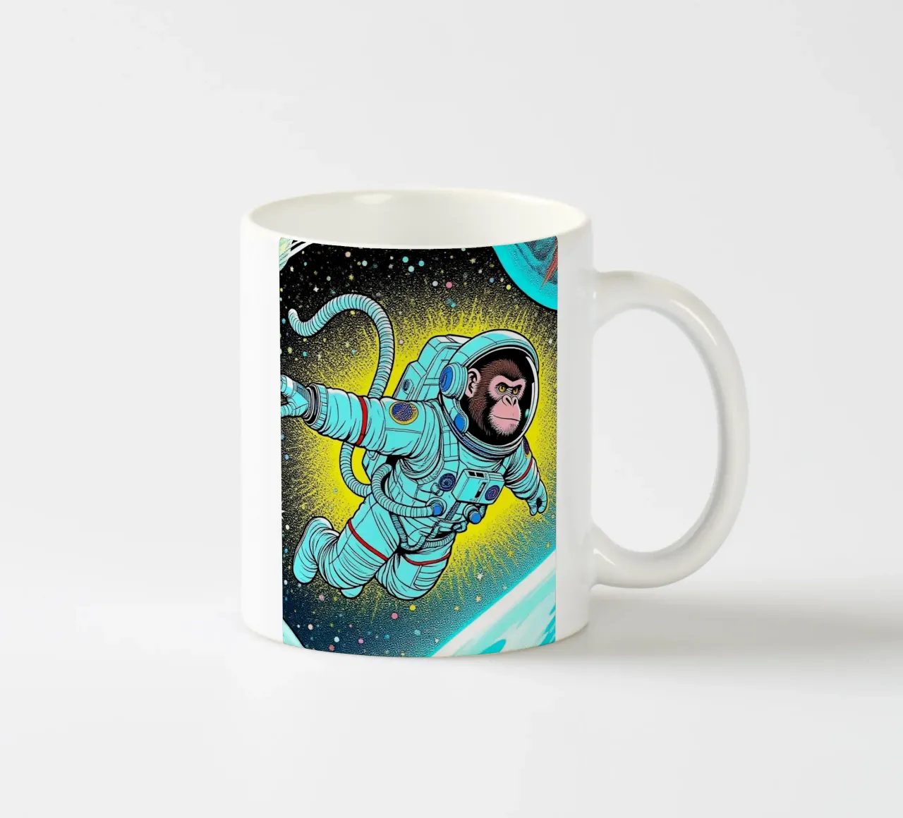 Monkey Astronaut tazza in ceramica da knowledge