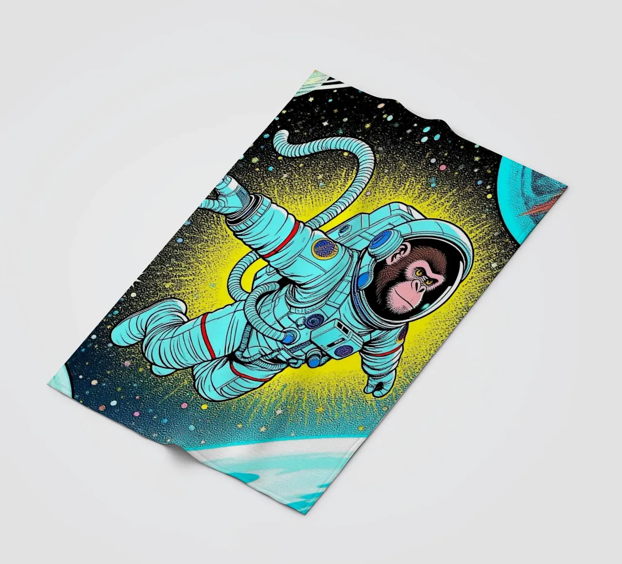 Monkey Astronaut coperta in pile da knowledge