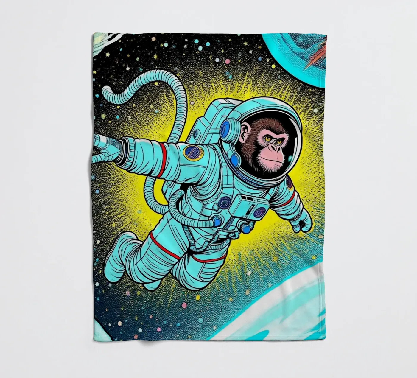 Monkey Astronaut fleecedeken van knowledge