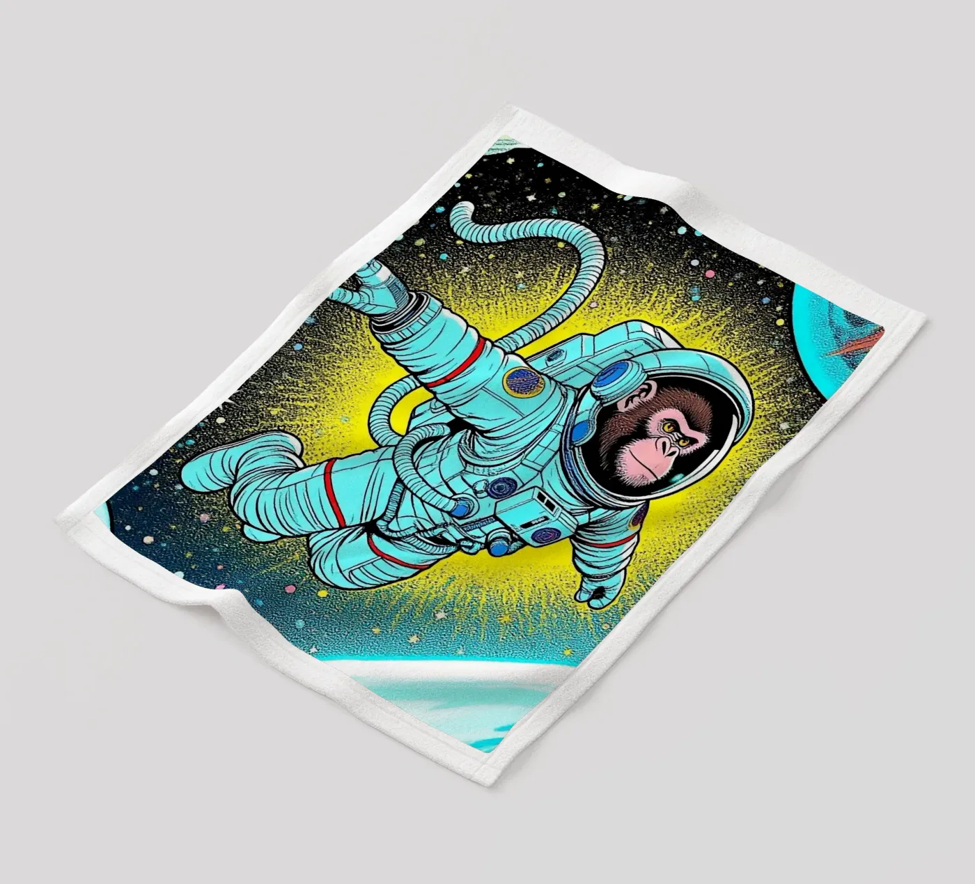 Monkey Astronaut fleecedeken van knowledge