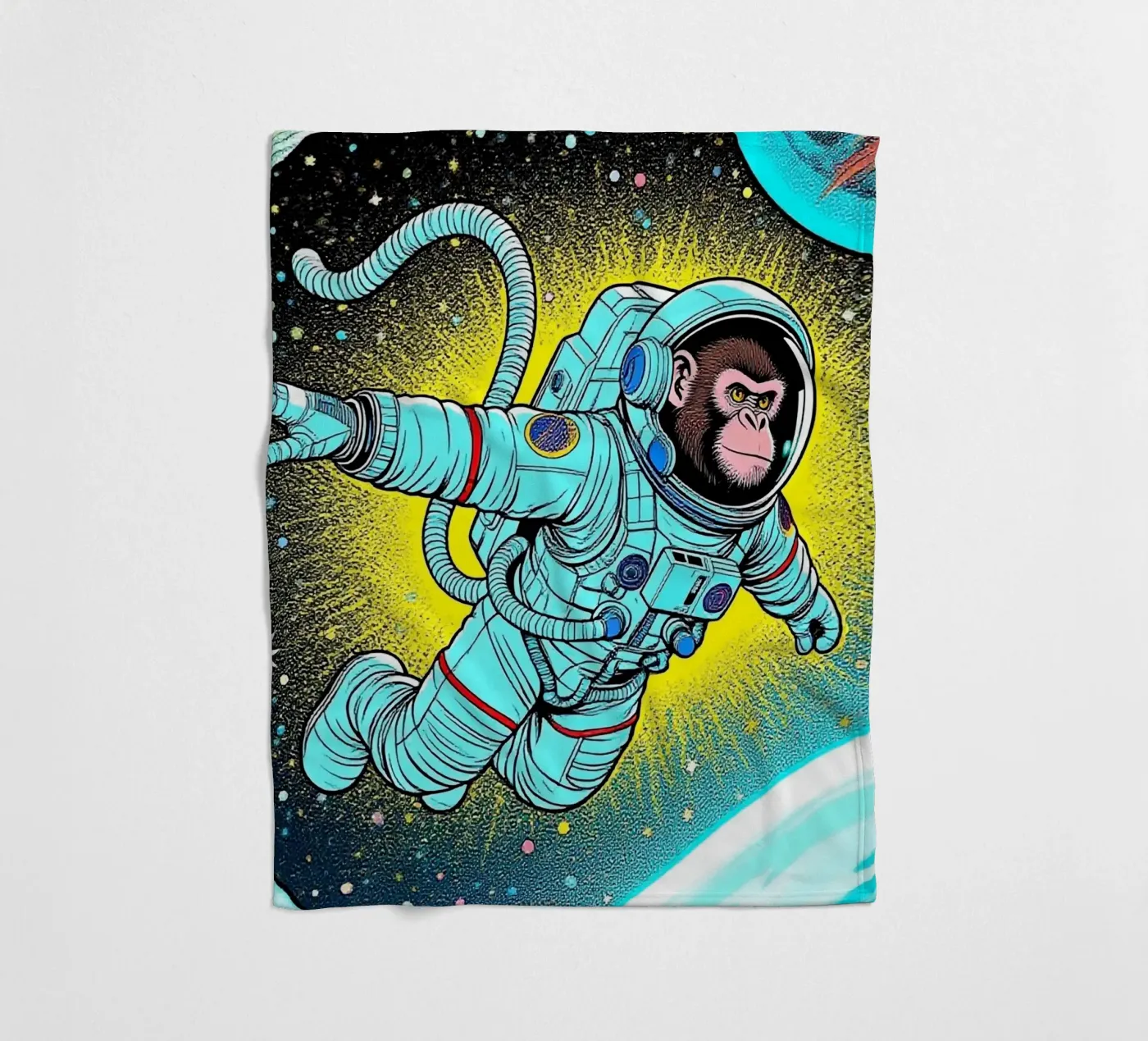 Monkey Astronaut fleecedeken van knowledge