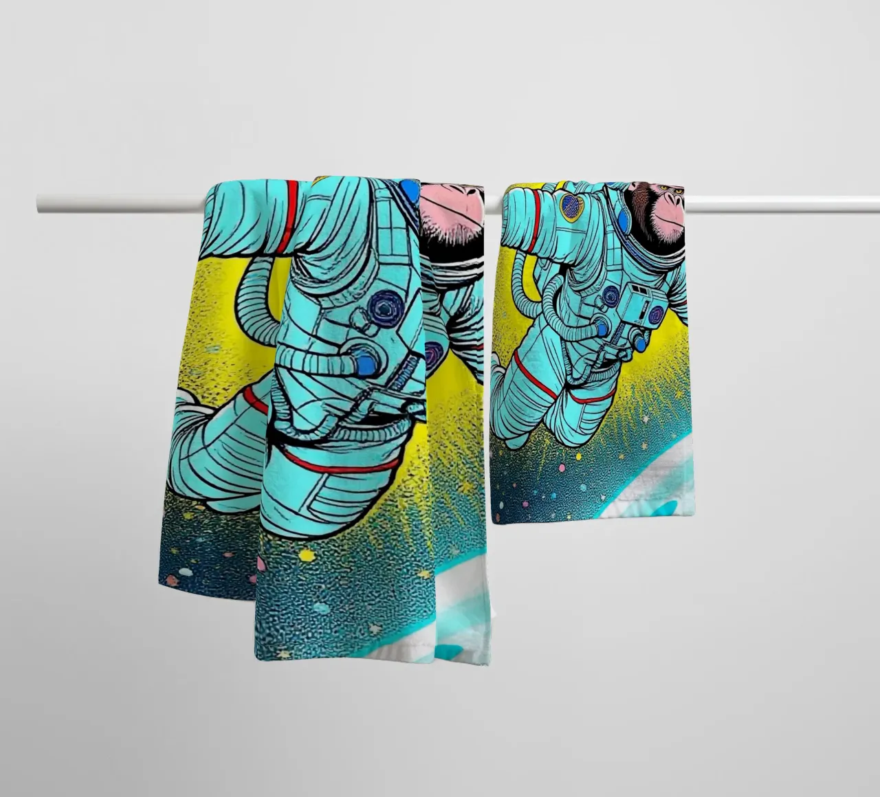 Monkey Astronaut asciugamano da bagno da knowledge