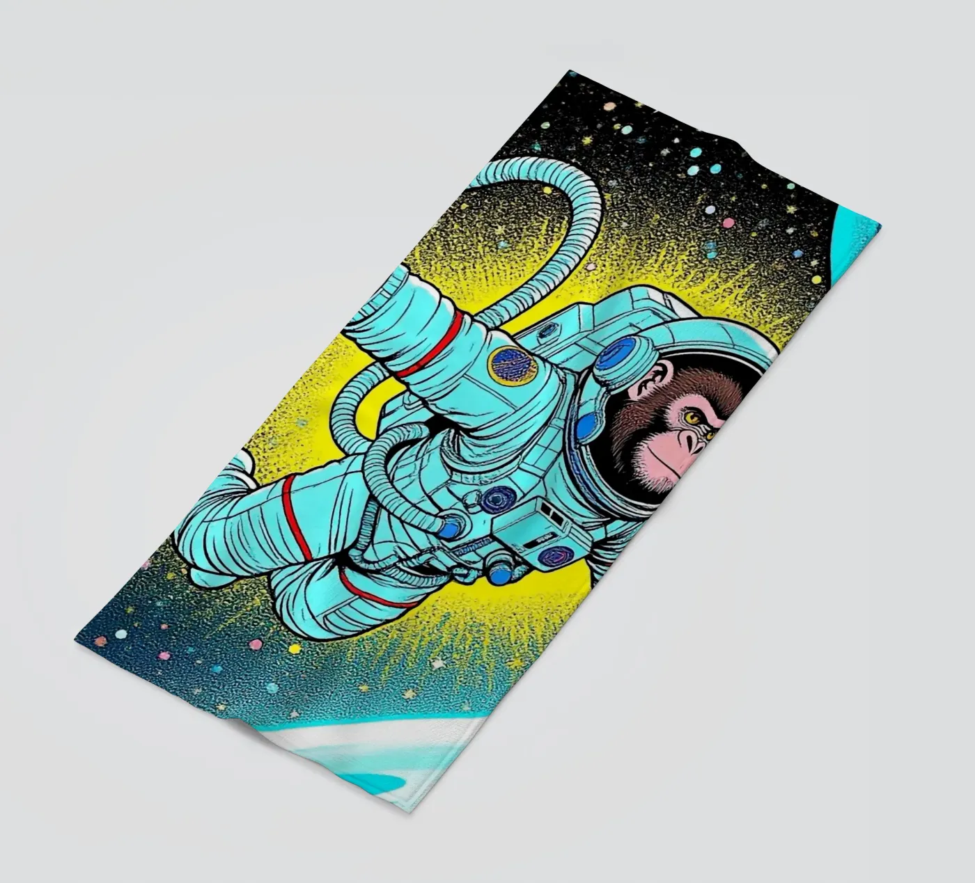 Monkey Astronaut strandhanddoek van knowledge