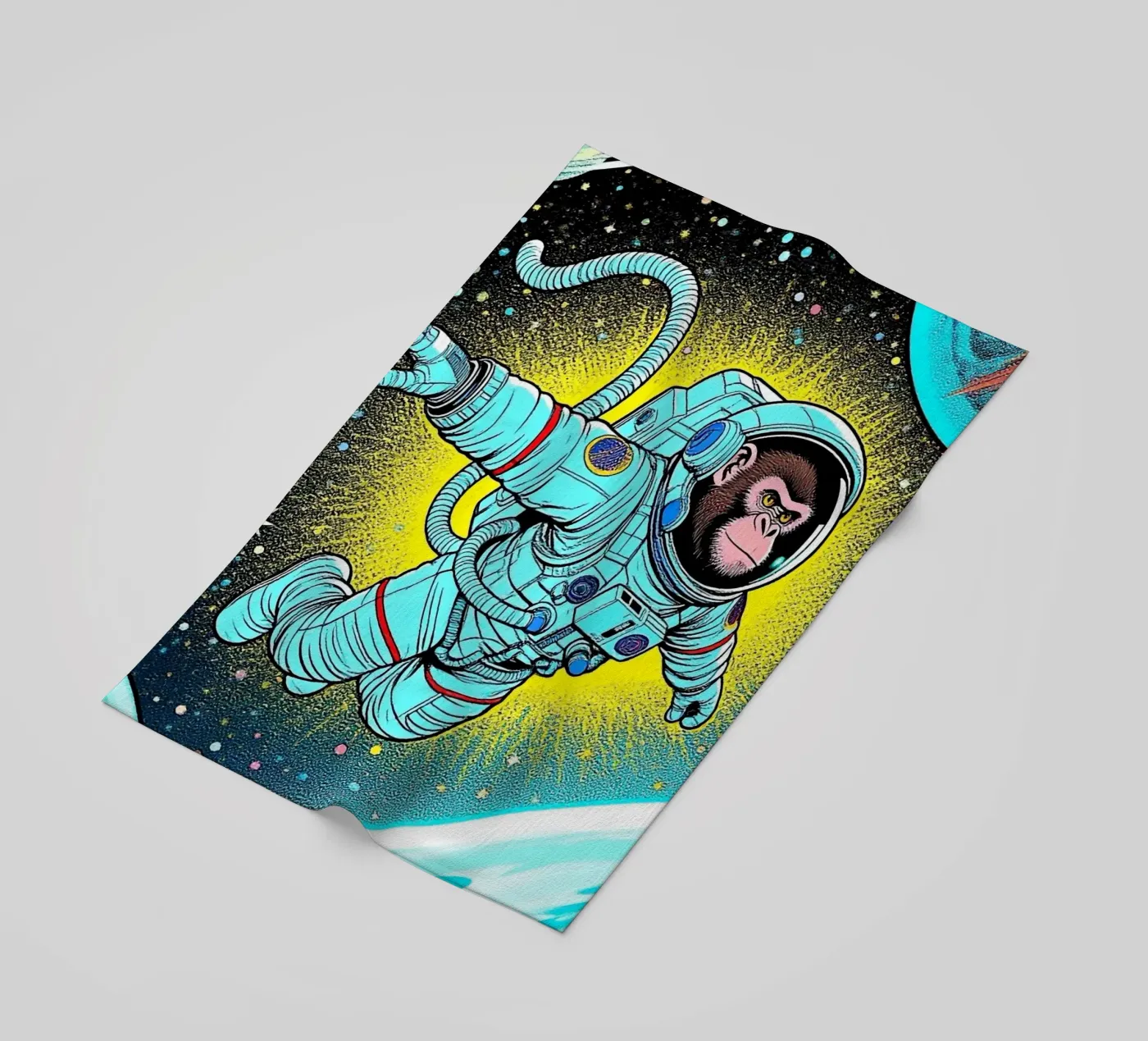 Monkey Astronaut strandhanddoek van knowledge