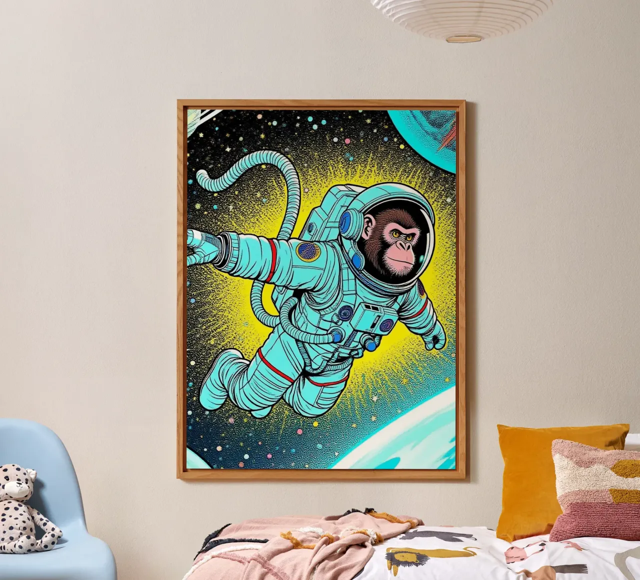 Monkey Astronaut alluminio dibond da knowledge