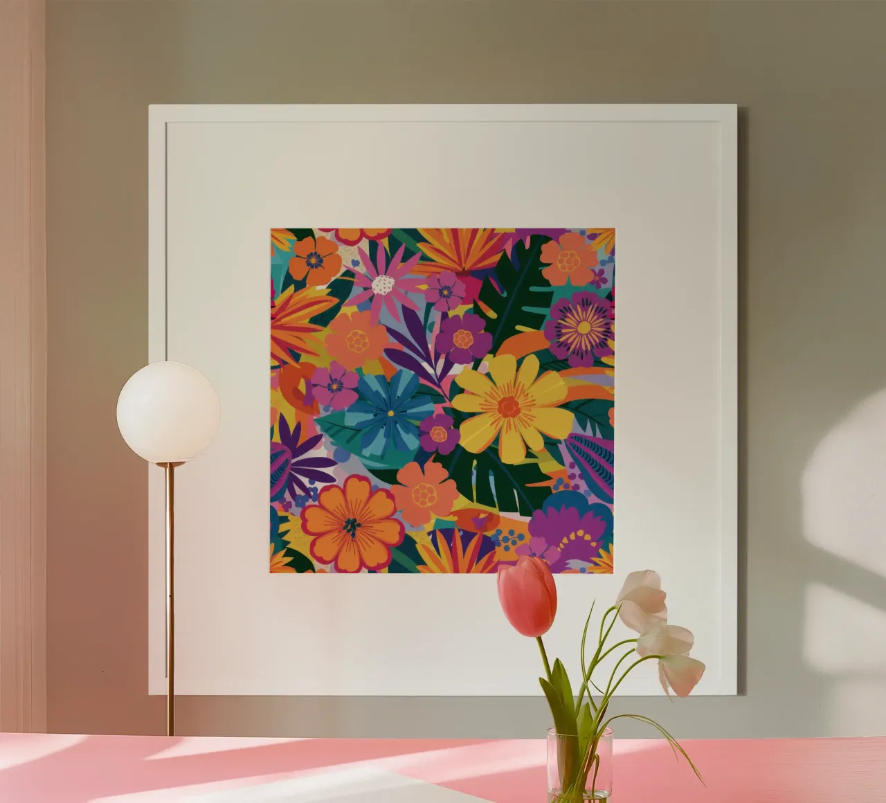 Caos floreale vibrante poster da Sure Paint
