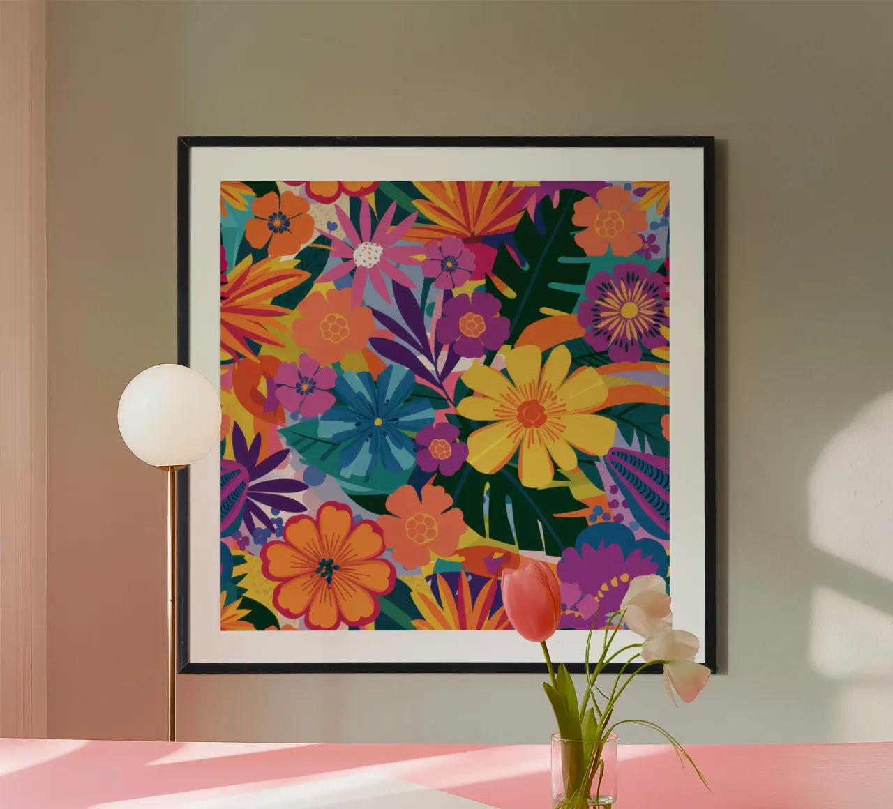 Caos floreale vibrante poster da Sure Paint