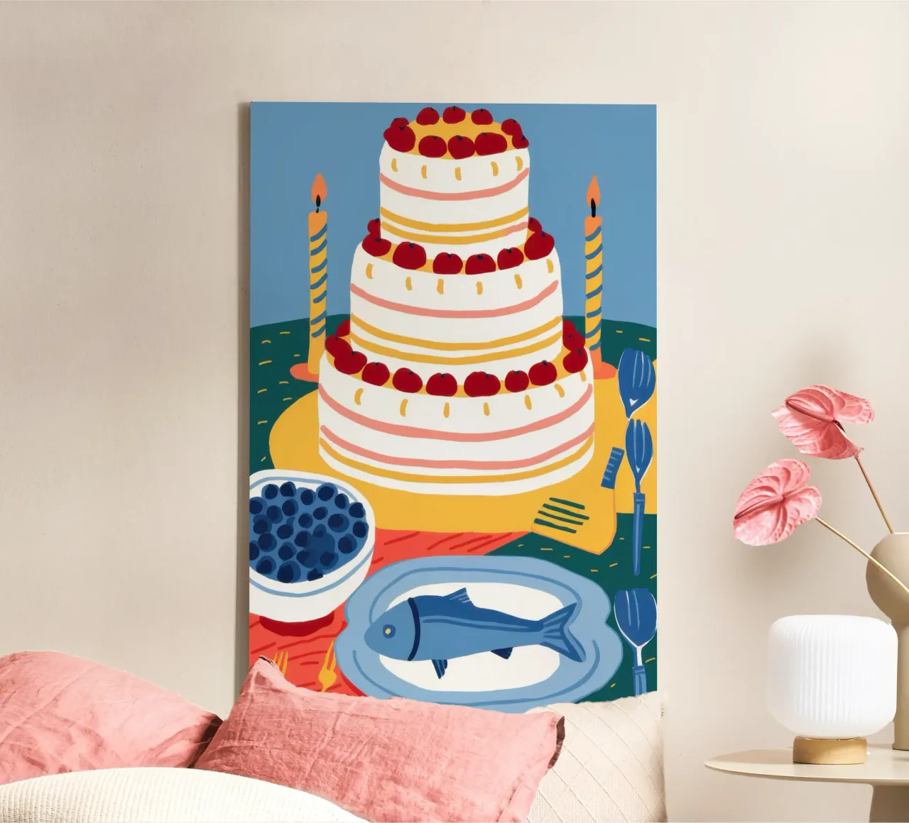 Dolcezza della celebrazione Immobile tela con Cornice a cassetta da Sure Paint