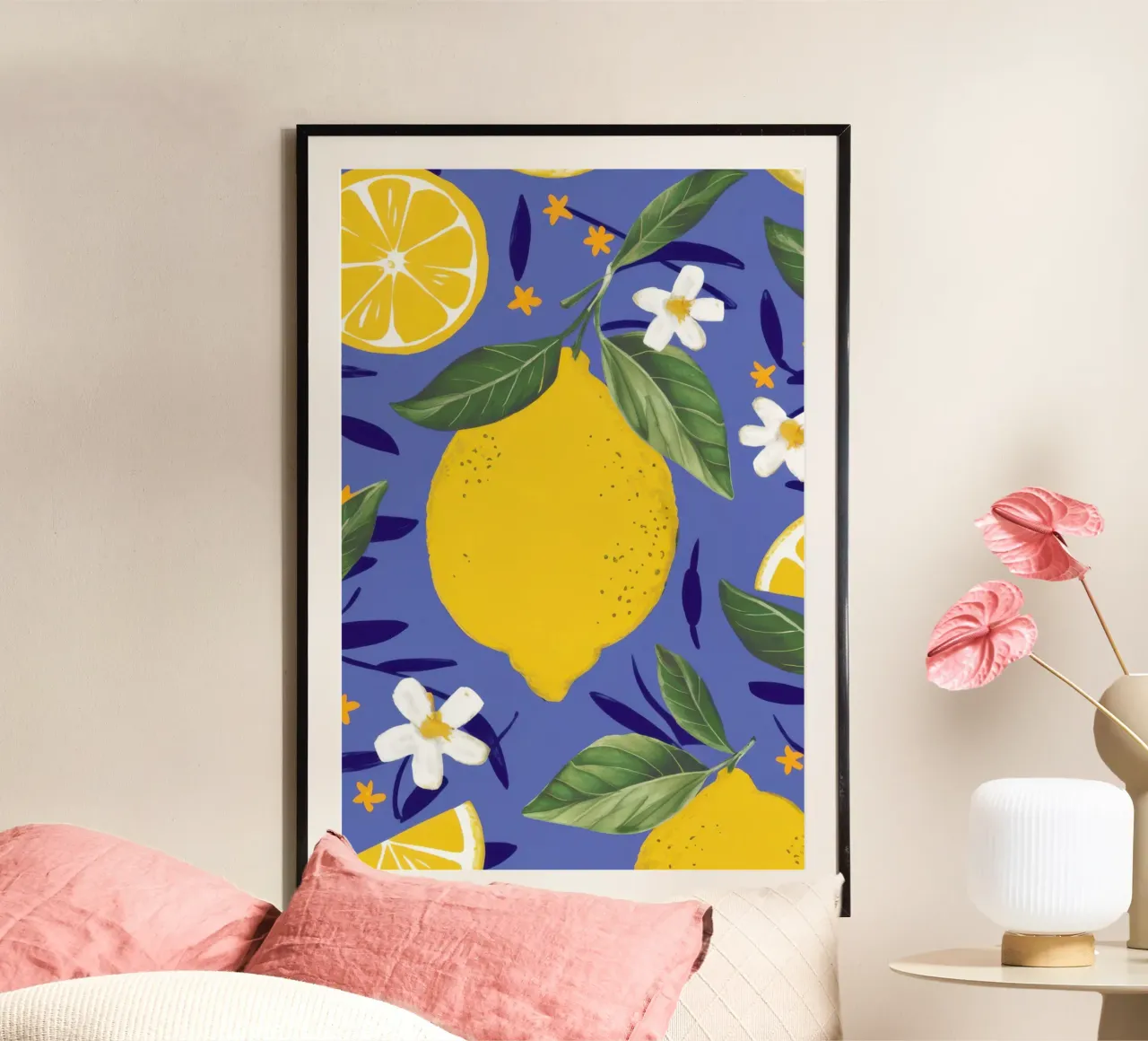 Vibrante scorza di limone poster da Sure Paint