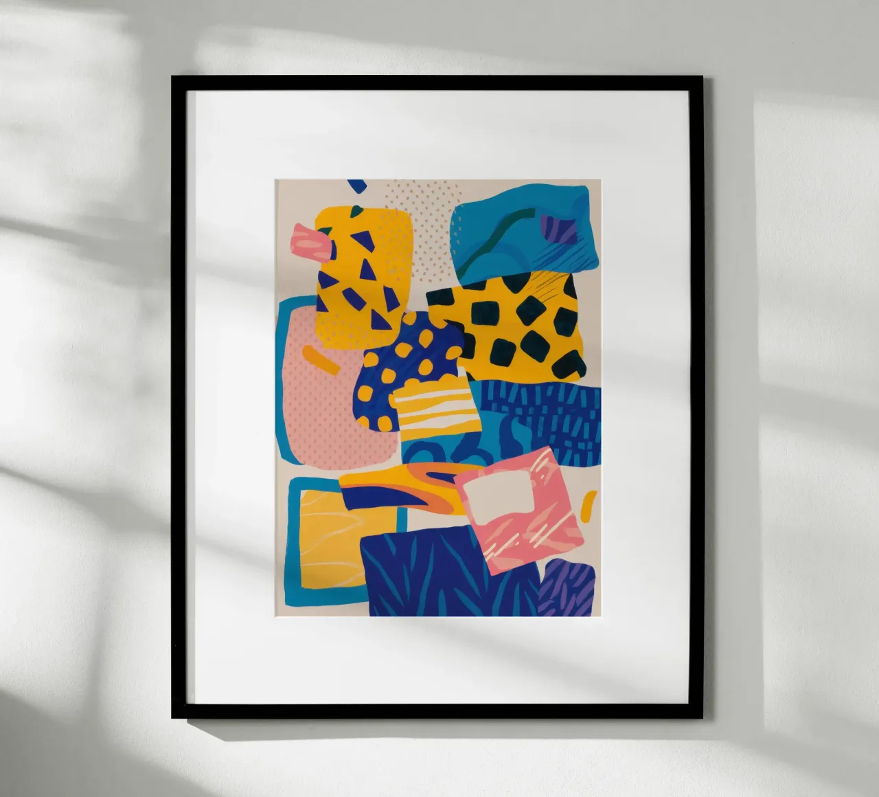 Collisione dinamica dei colori poster con telaio in legno da Sure Paint