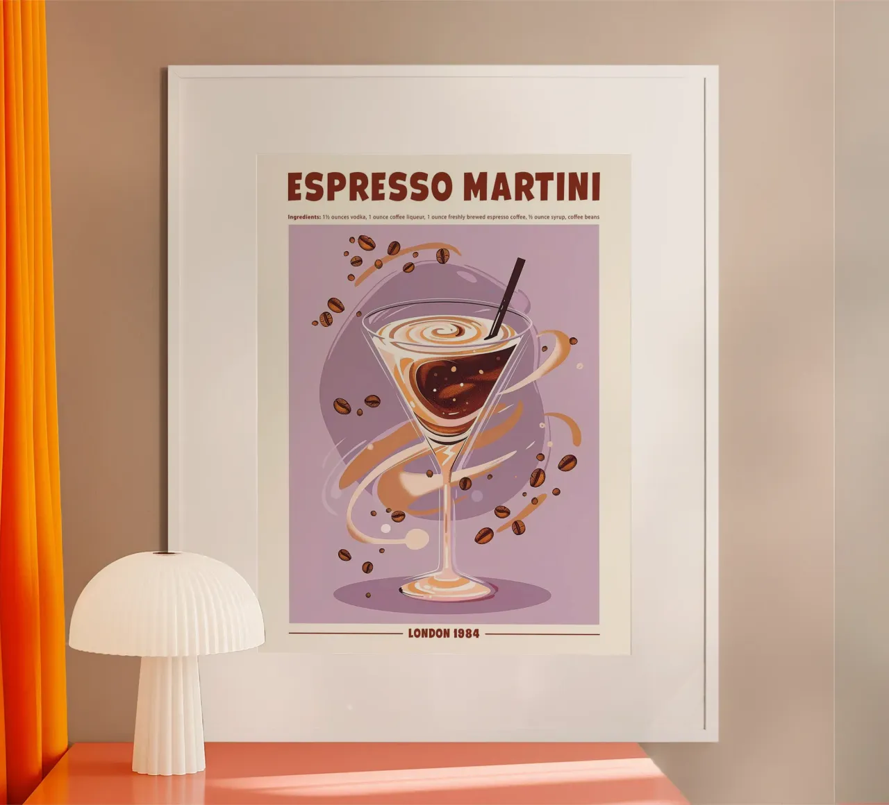 Espresso Martini, London 1984 poster da janetlynn