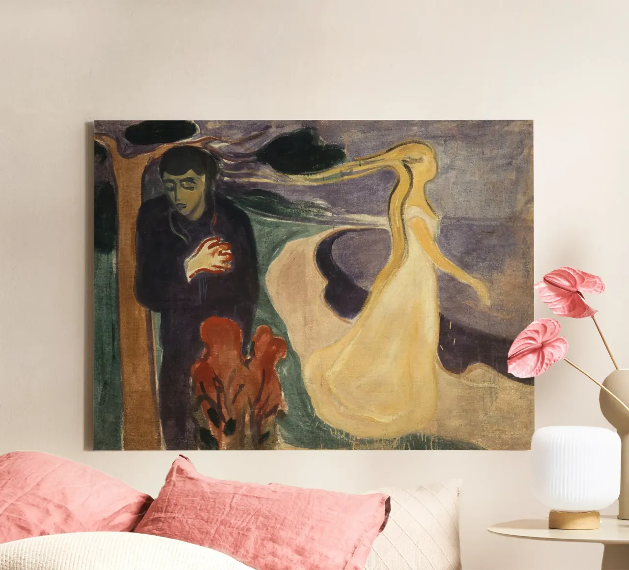 Separazione di Edvard Munch tela con Cornice a cassetta da Slowlylow