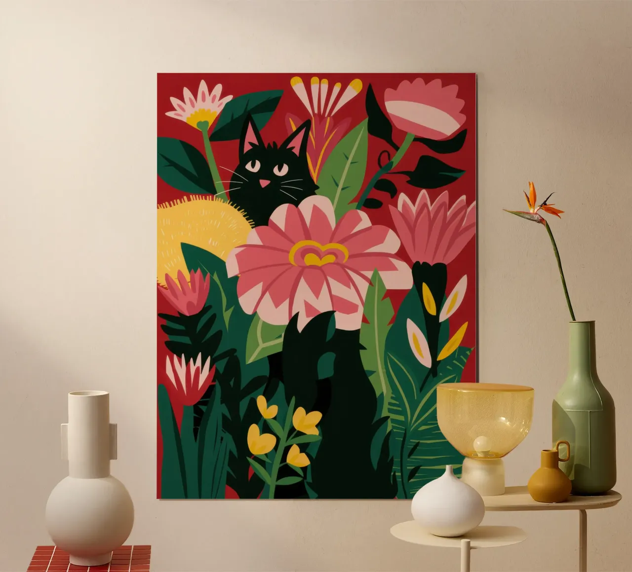 Mistero floreale felino poster da Sure Paint