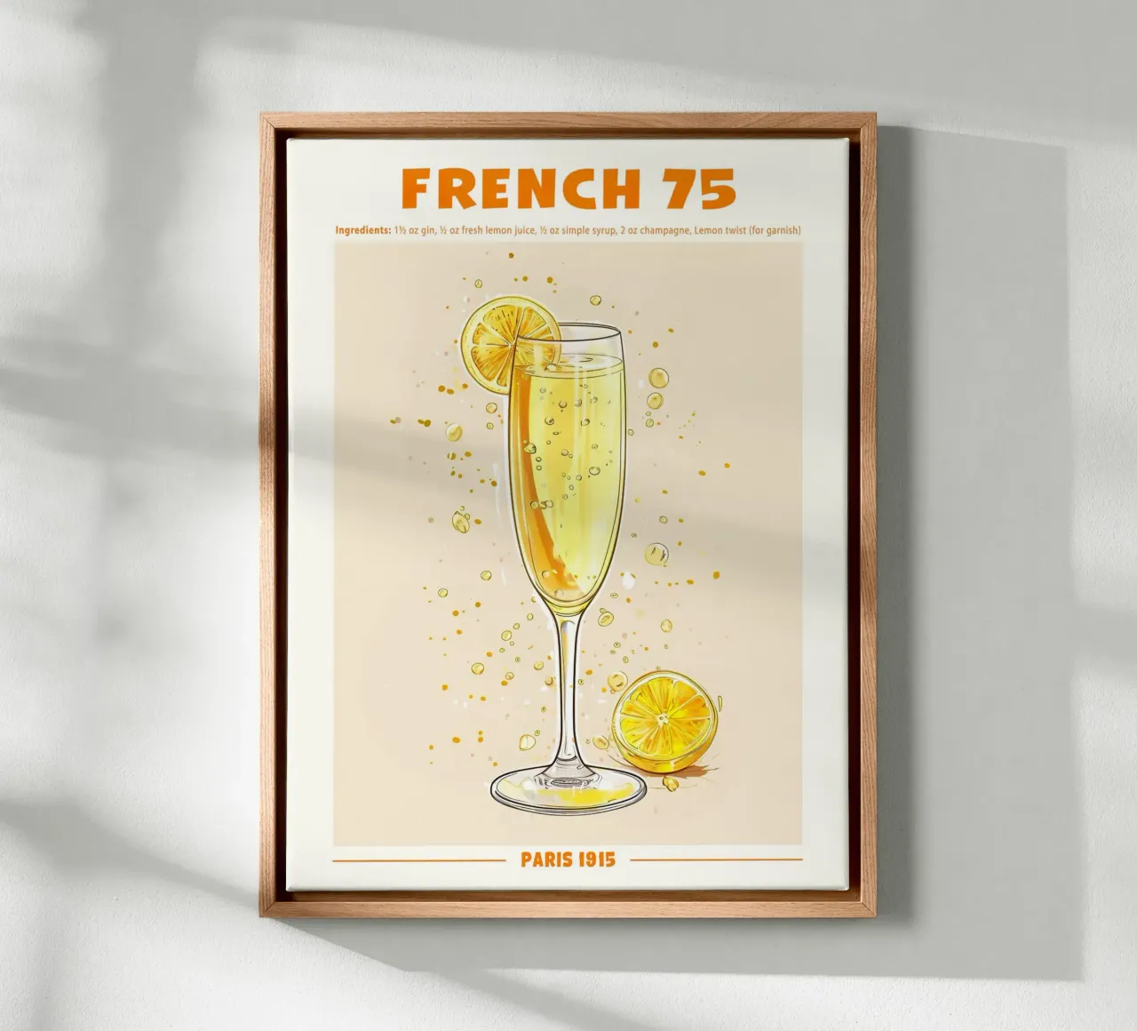 French 75, Paris 1915 tela con Cornice a cassetta da janetlynn