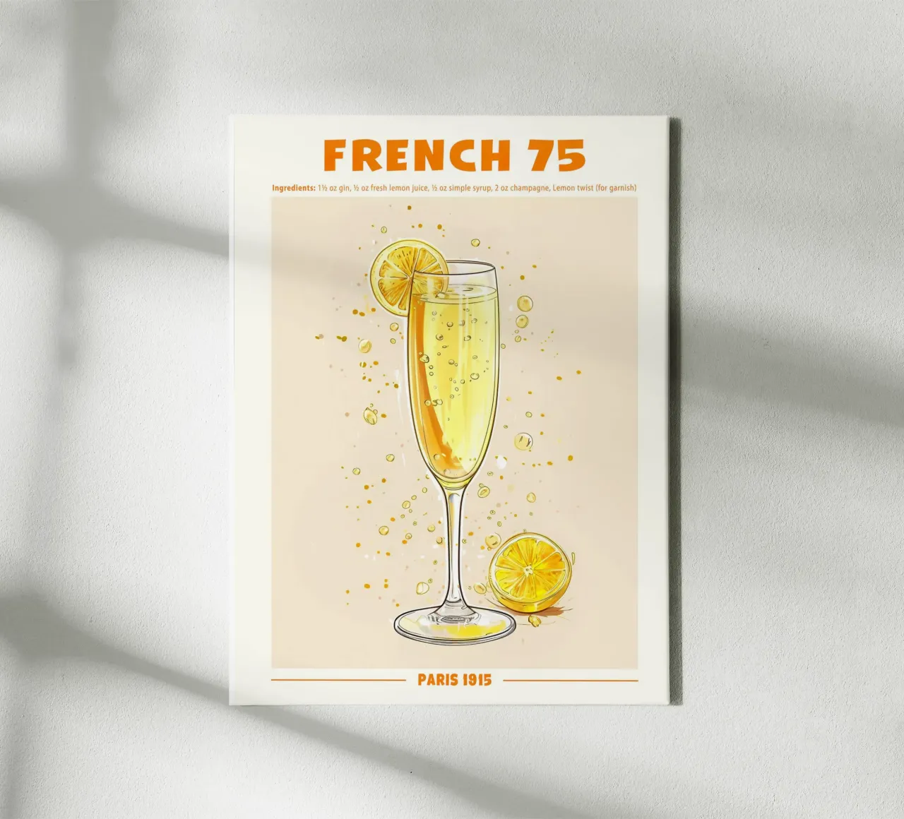French 75, Paris 1915 tela con Cornice a cassetta da janetlynn