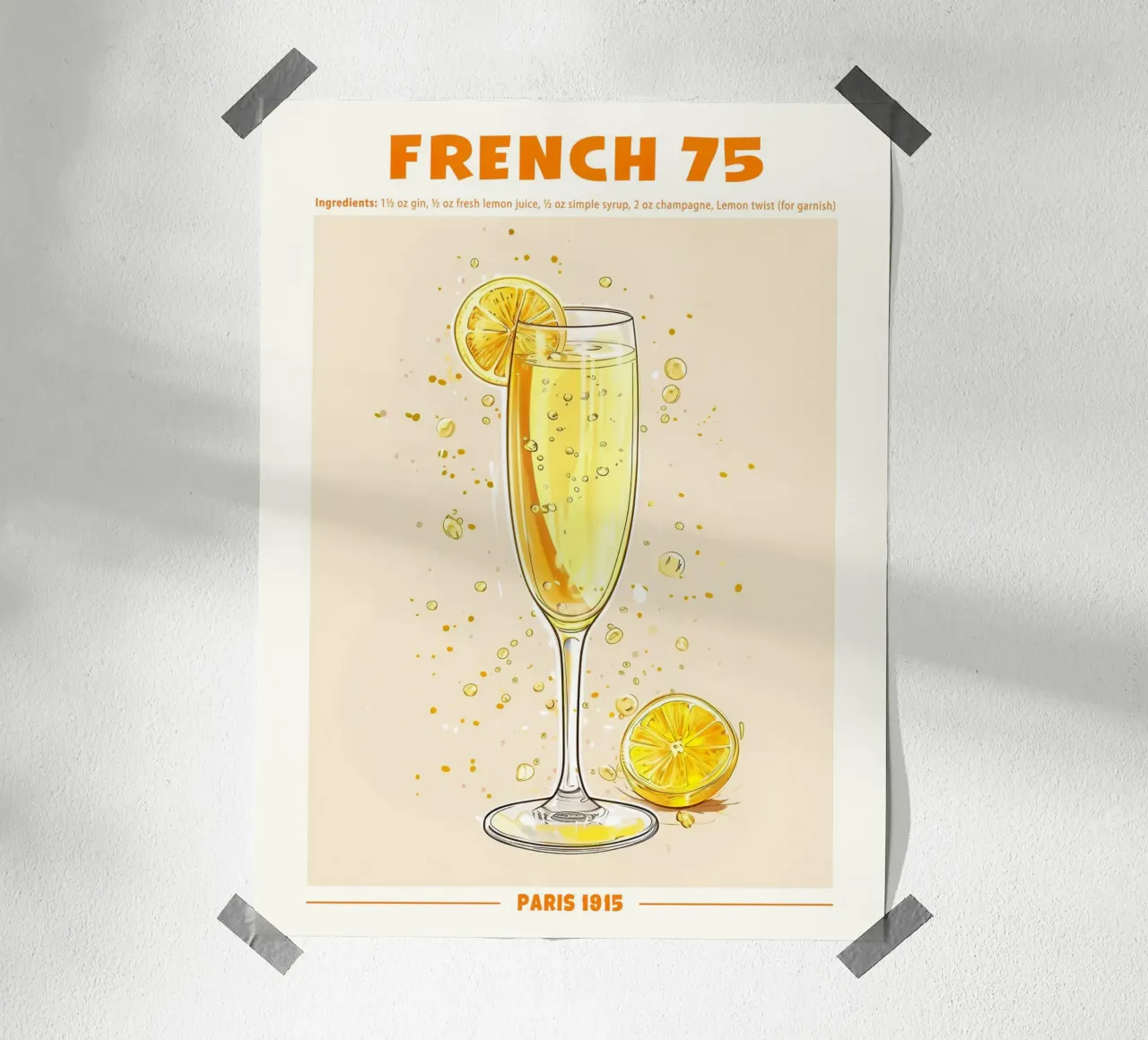 French 75, Paris 1915 poster da janetlynn
