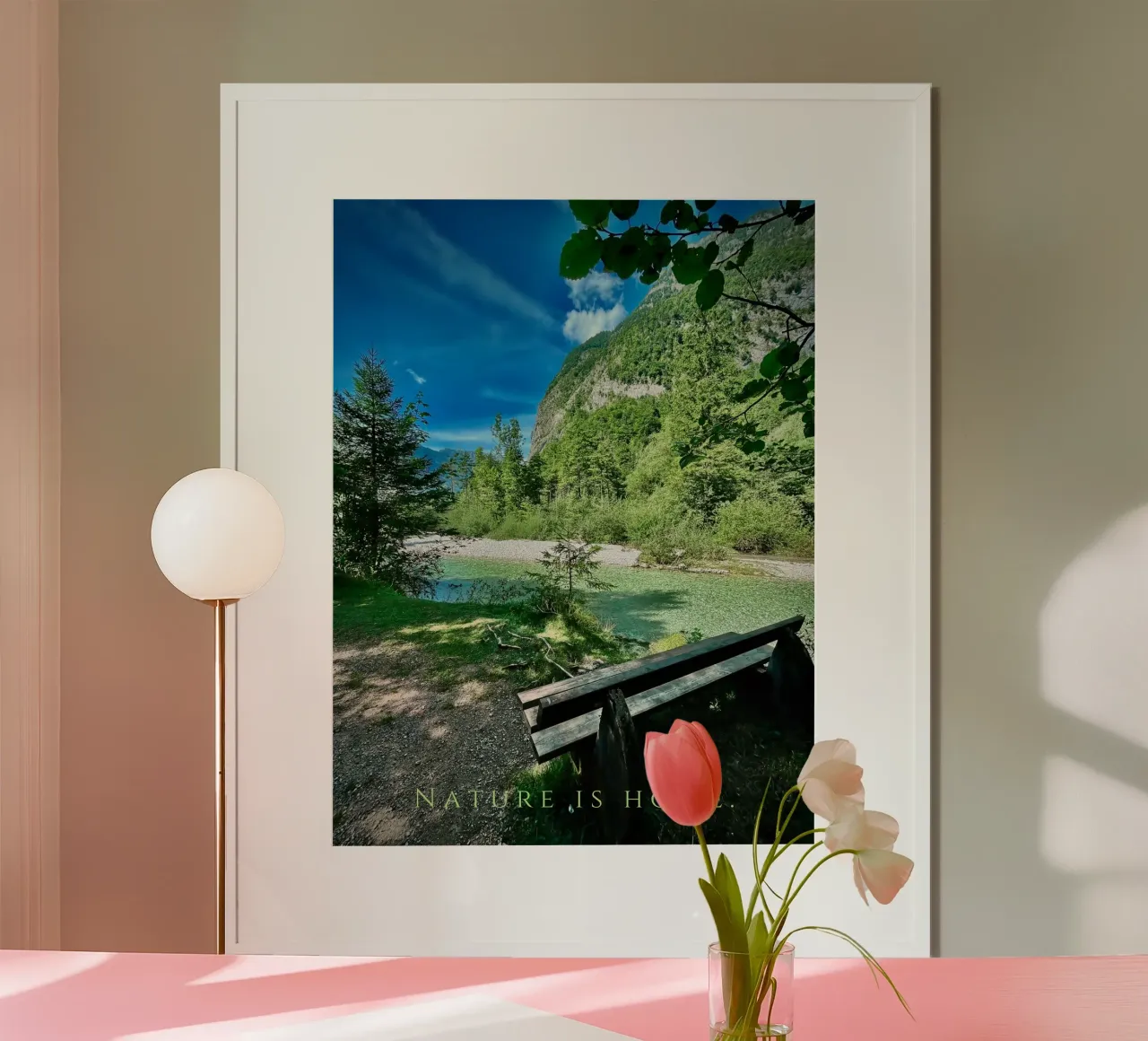 Nature is home. ( Bluntautal Austria ) poster con telaio in alluminio da Happy 😃 Art 🎨 by Christine Schnoell