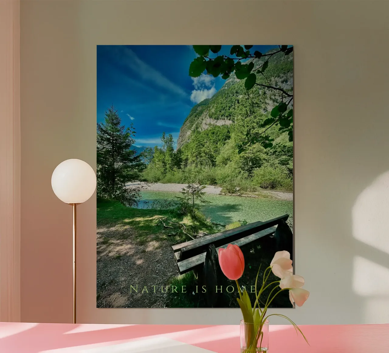 Nature is home. ( Bluntautal Austria ) poster con telaio in alluminio da Happy 😃 Art 🎨 by Christine Schnoell