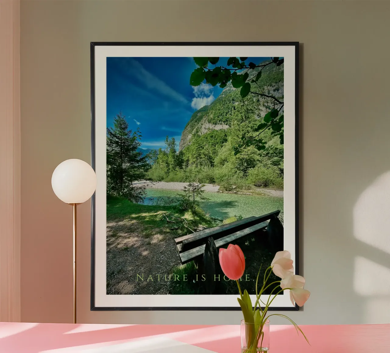 Nature is home. ( Bluntautal Austria ) poster con telaio in alluminio da Happy 😃 Art 🎨 by Christine Schnoell