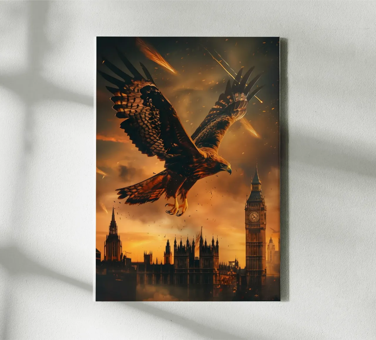 Eagle Londen mystieke fantasy kunst canvas met Baklijst van WILD ART