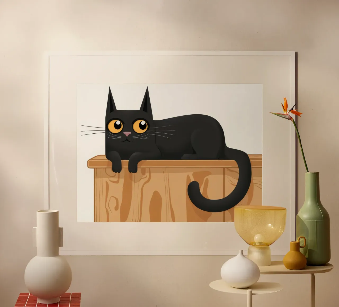 Enigmatico sguardo felino poster da Sure Paint