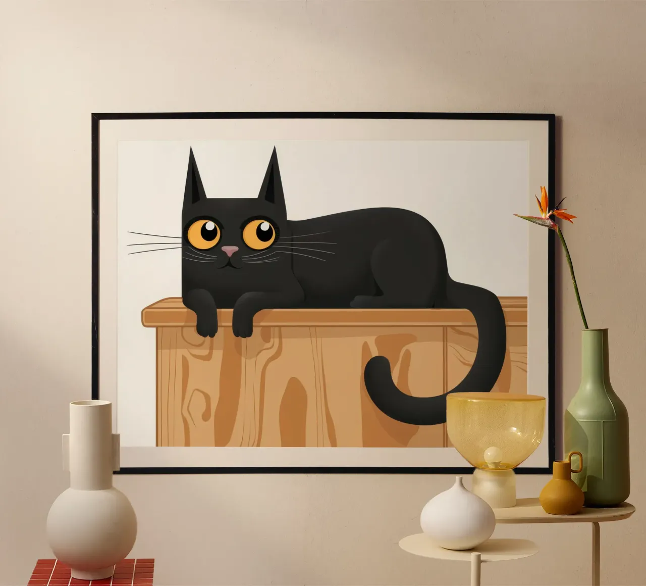 Enigmatico sguardo felino poster da Sure Paint