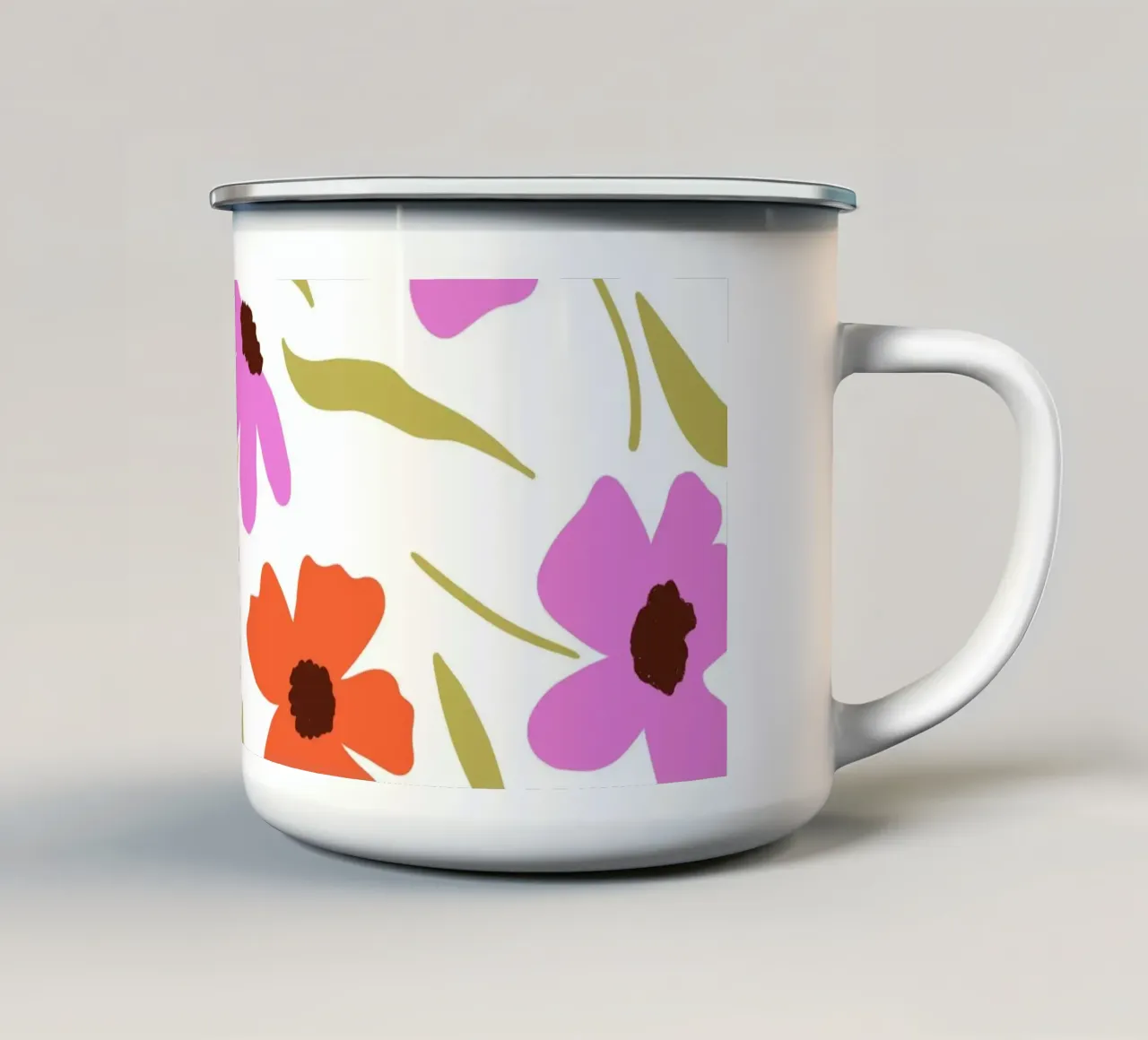 allegre fioriture tazza in smalto da nicigabrieldesigns