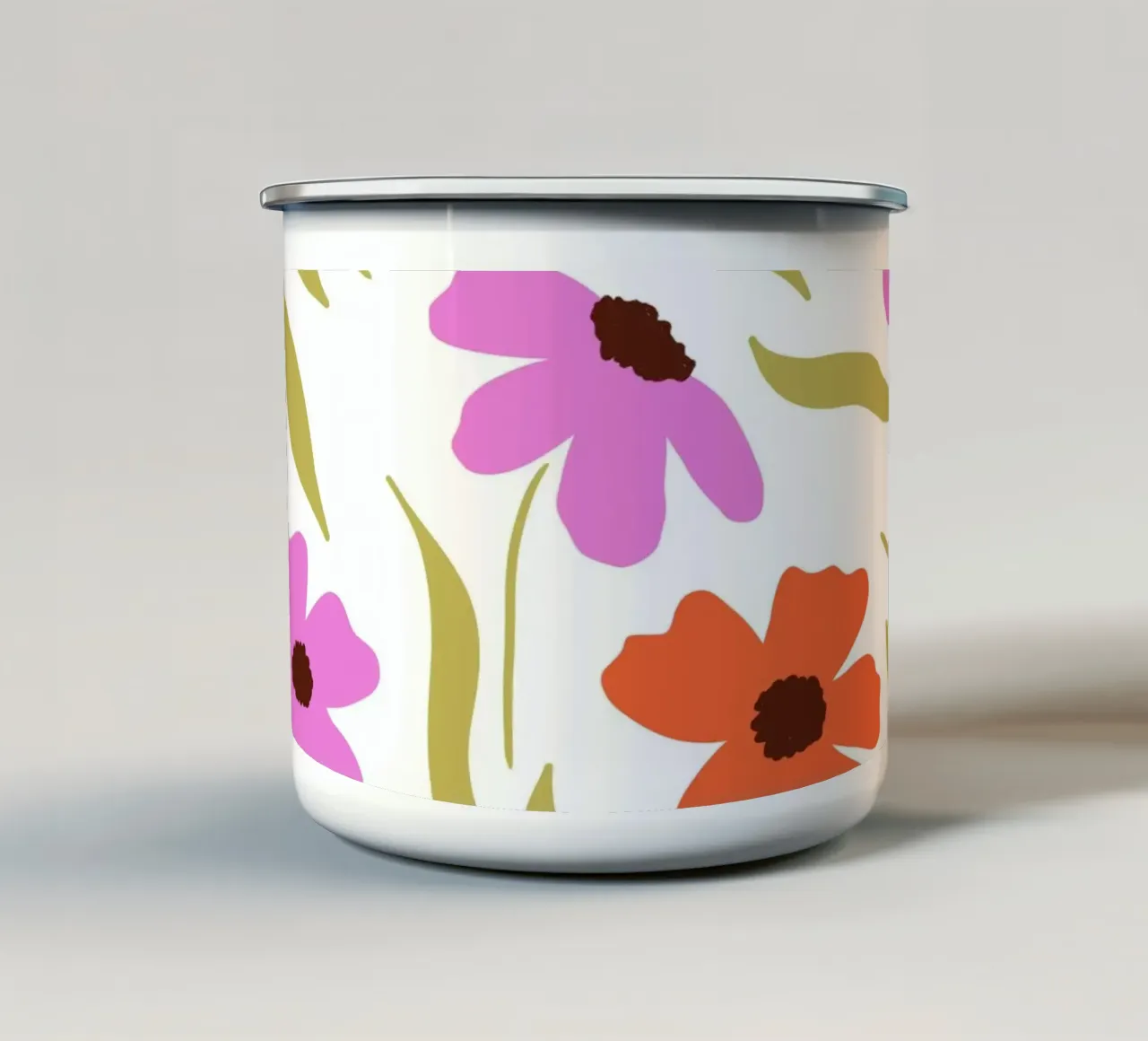 allegre fioriture tazza in smalto da nicigabrieldesigns