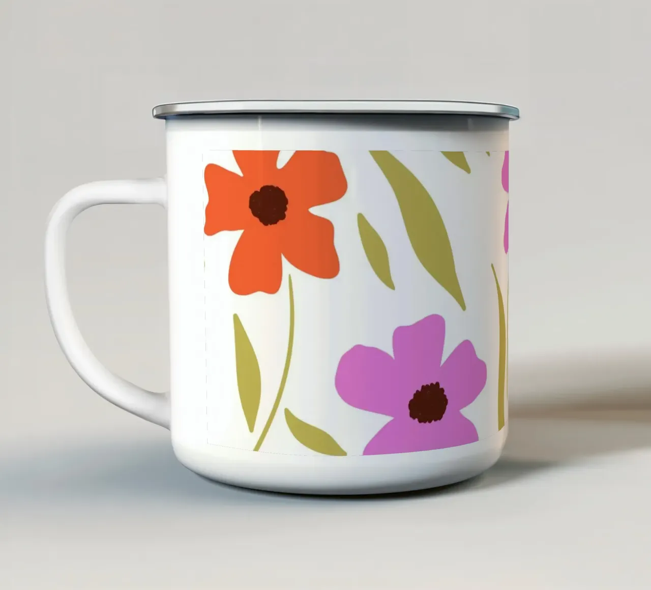 allegre fioriture tazza in smalto da nicigabrieldesigns