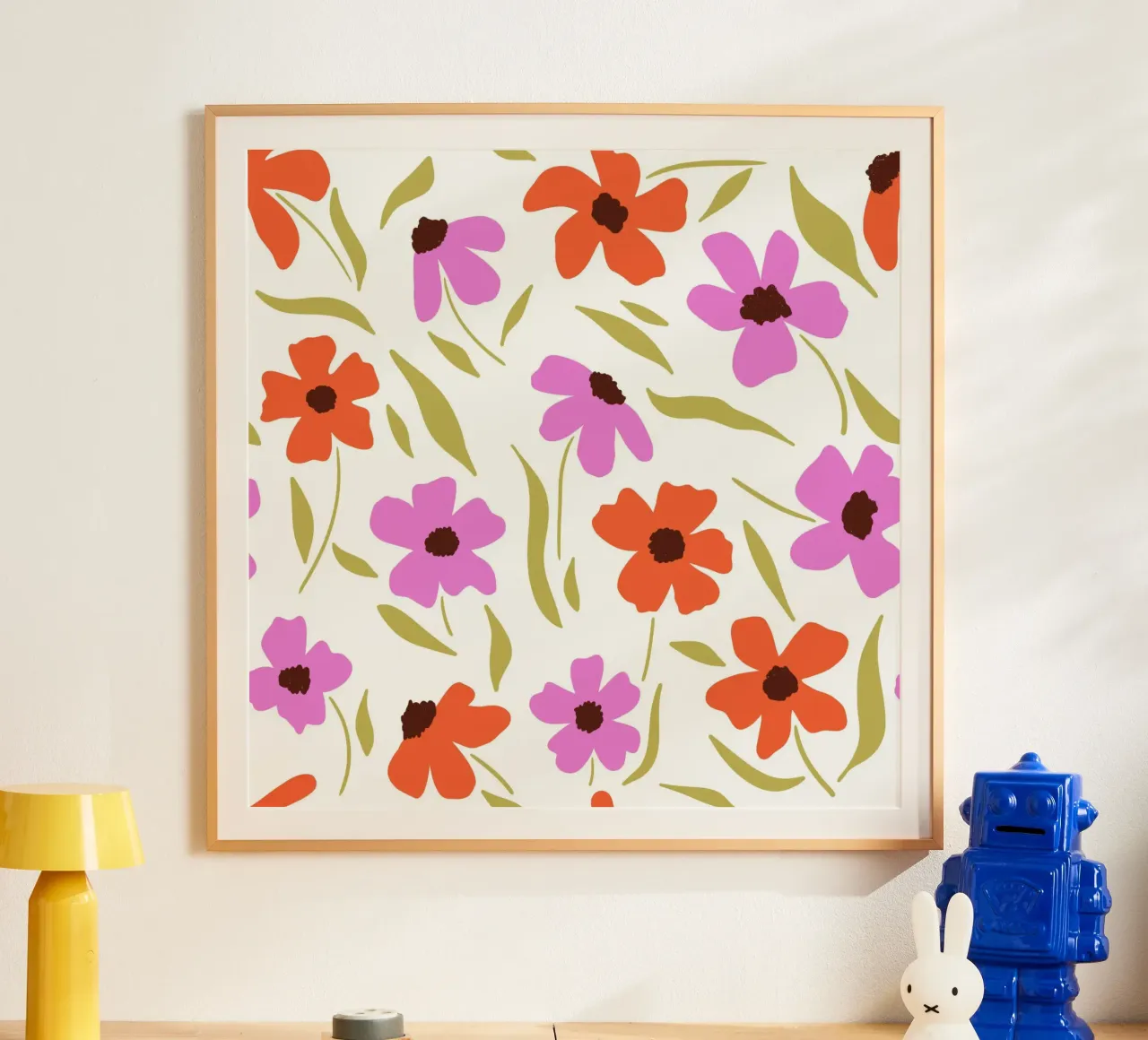 allegre fioriture poster con telaio in alluminio da nicigabrieldesigns