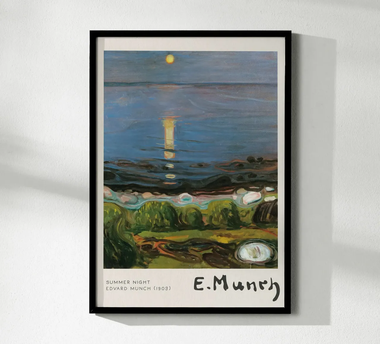 Notte d'estate di Edvard Munch poster da Slowlylow