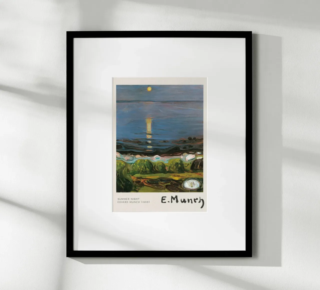 Notte d'estate di Edvard Munch poster da Slowlylow