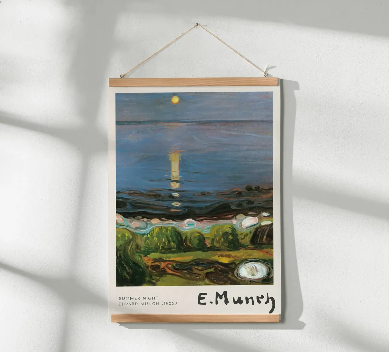 Notte d'estate di Edvard Munch poster da Slowlylow
