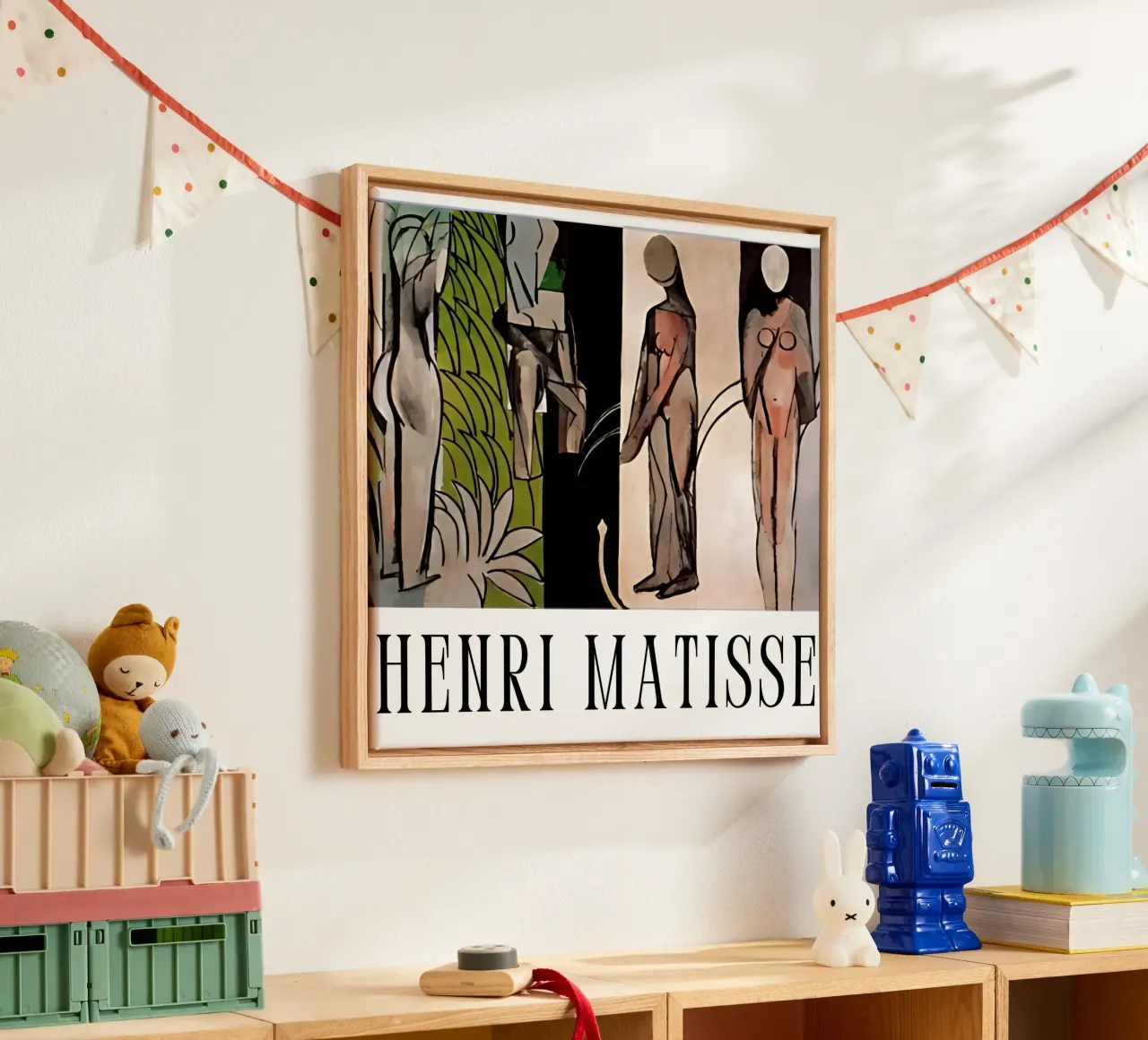 Henri Matisse kunst 5 canvas met Baklijst van domherrick1
