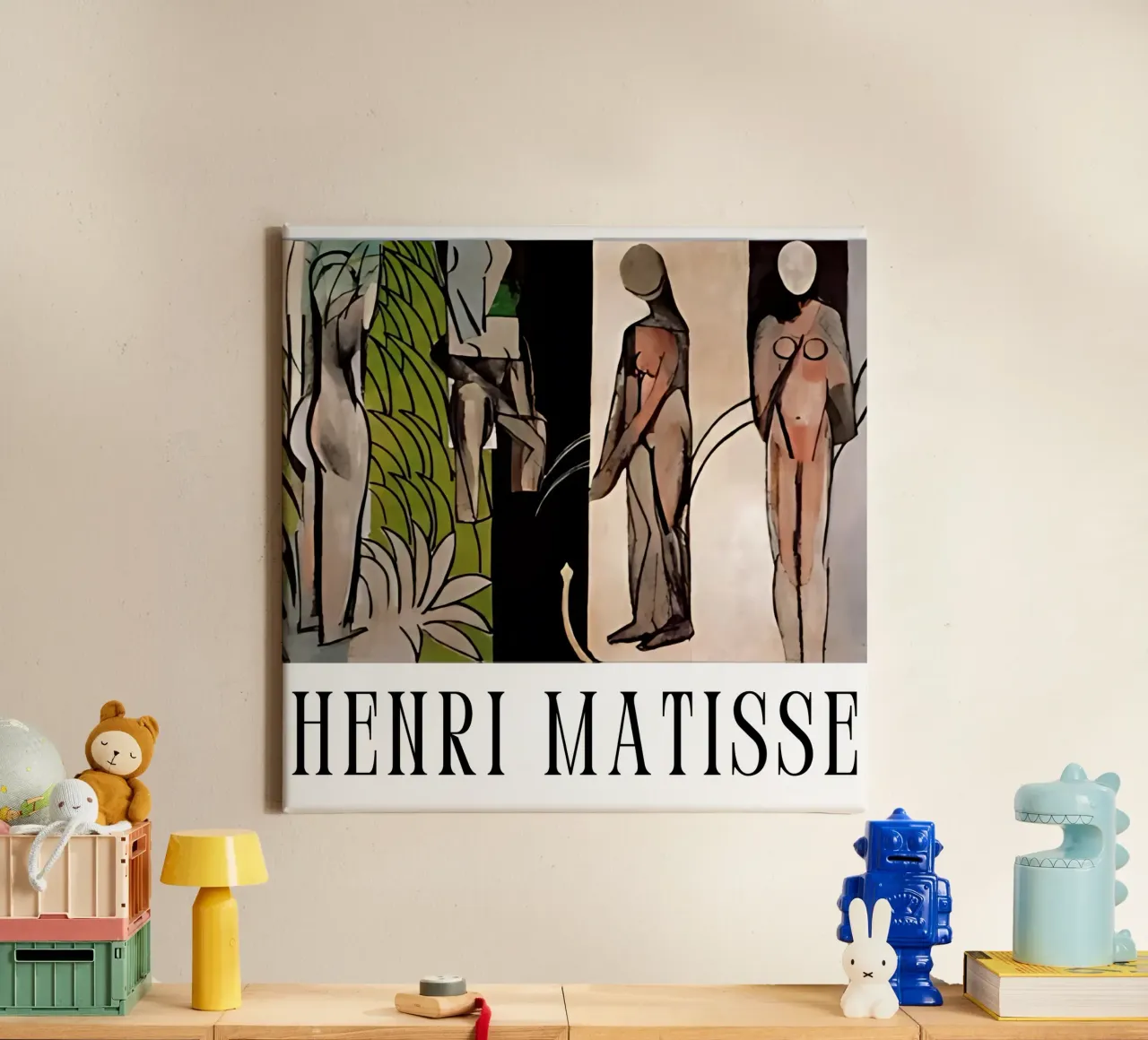 Henri Matisse kunst 5 canvas met Baklijst van domherrick1