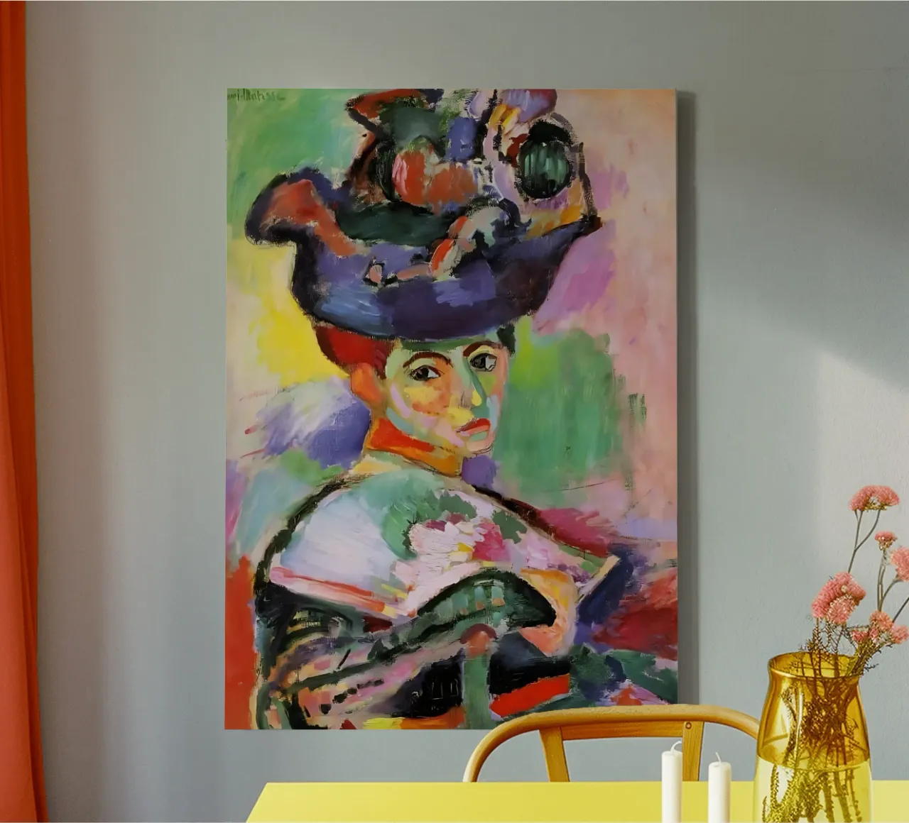 Henri Matisse kunst 6 canvas met Baklijst van domherrick1