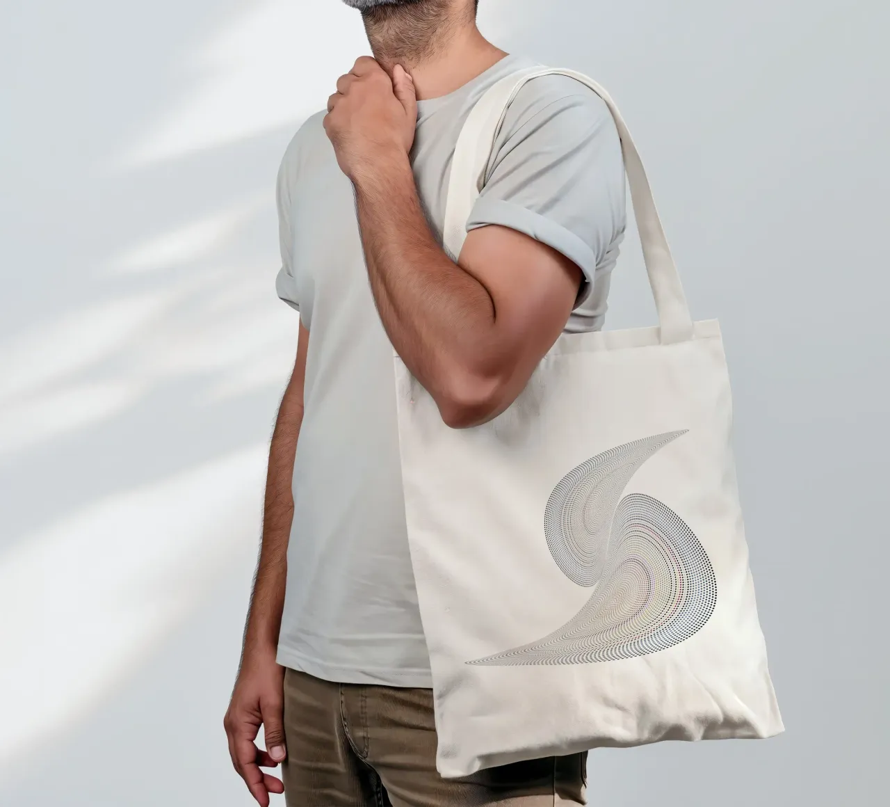 Time and Space borsa in juta da Angelo Cerantola