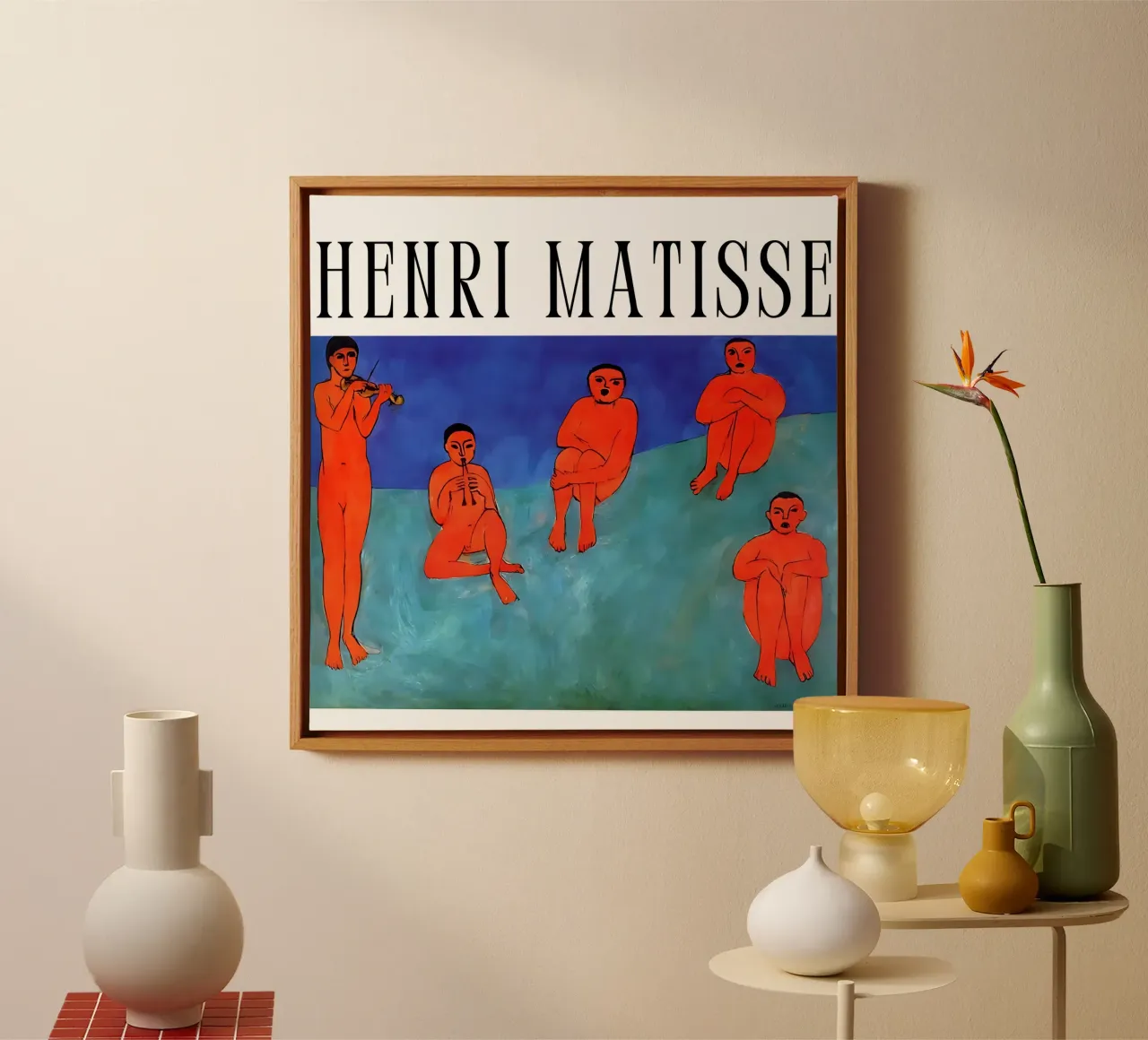 Henri Matisse kunst 3 canvas met Baklijst van domherrick1