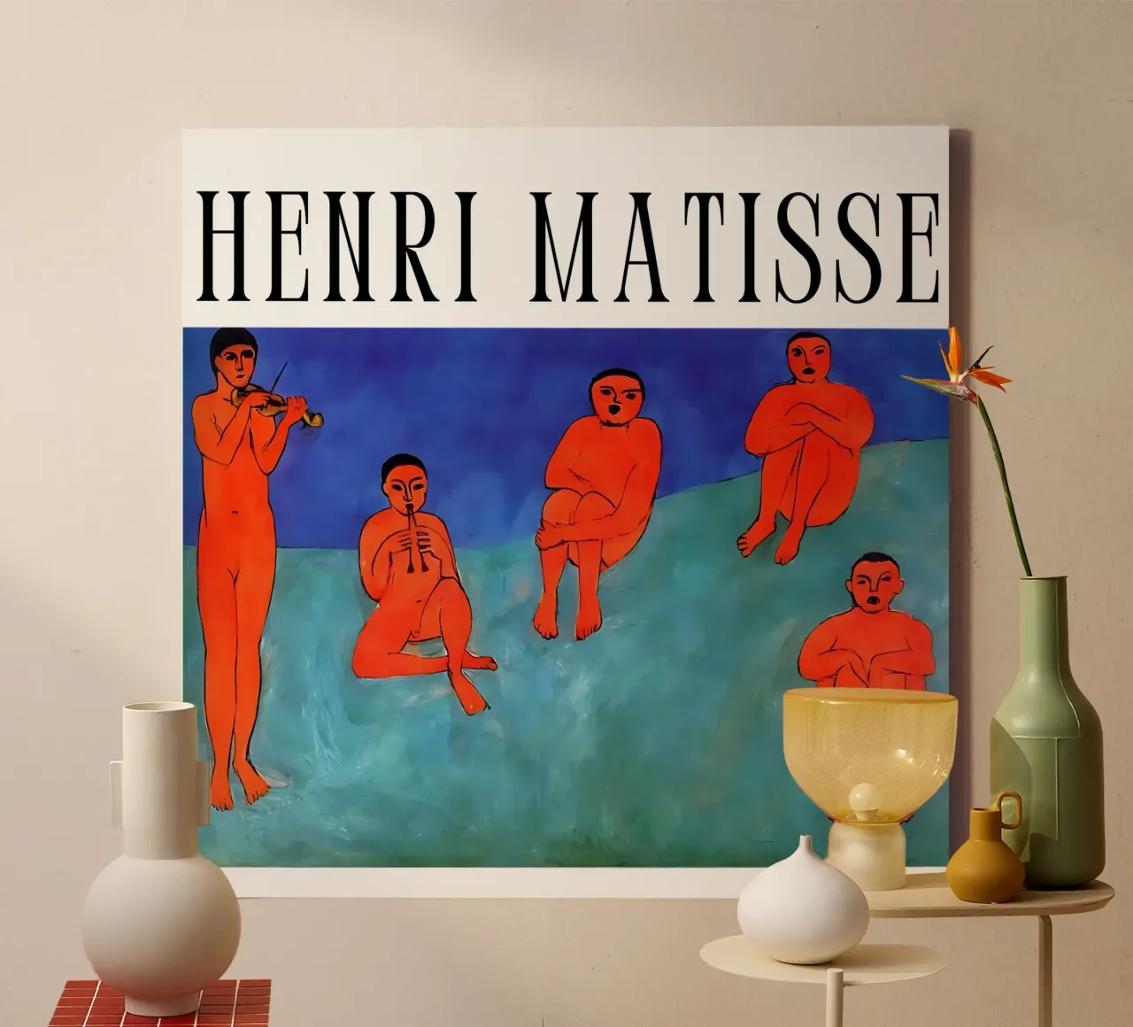 Henri Matisse kunst 3 canvas met Baklijst van domherrick1