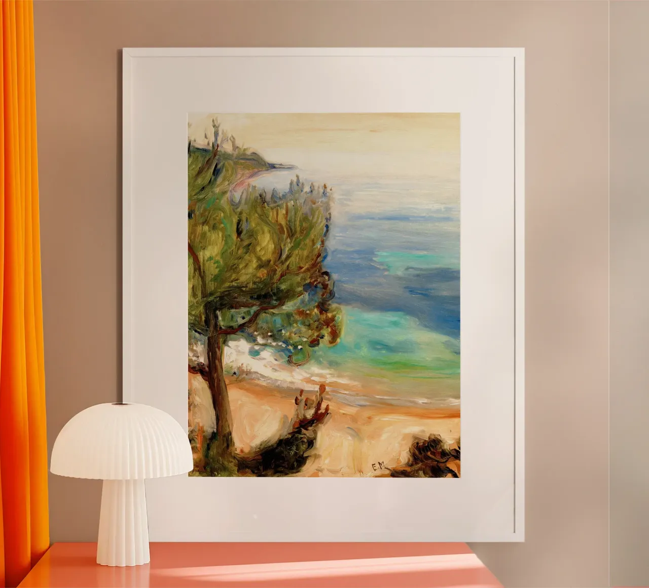 Paesaggio vicino a Nizza di Edvard Munch poster da Slowlylow