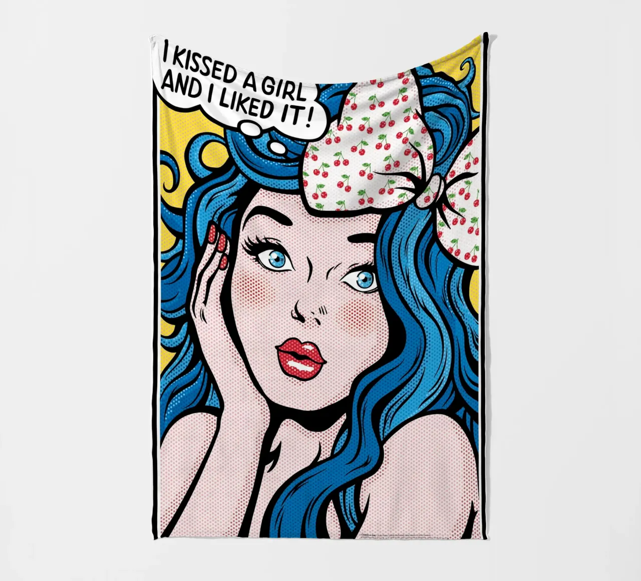 I Kissed a Girl - Draw Me A Song Project fleece blanket by Nour Tohme