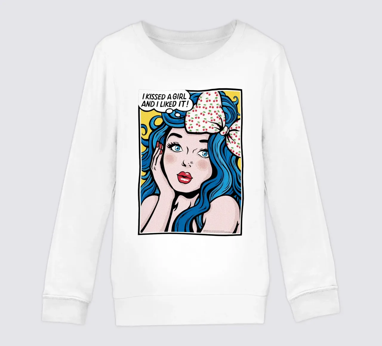 I Kissed a Girl - Draw Me A Song Project kids sweatshirt by Nour Tohme